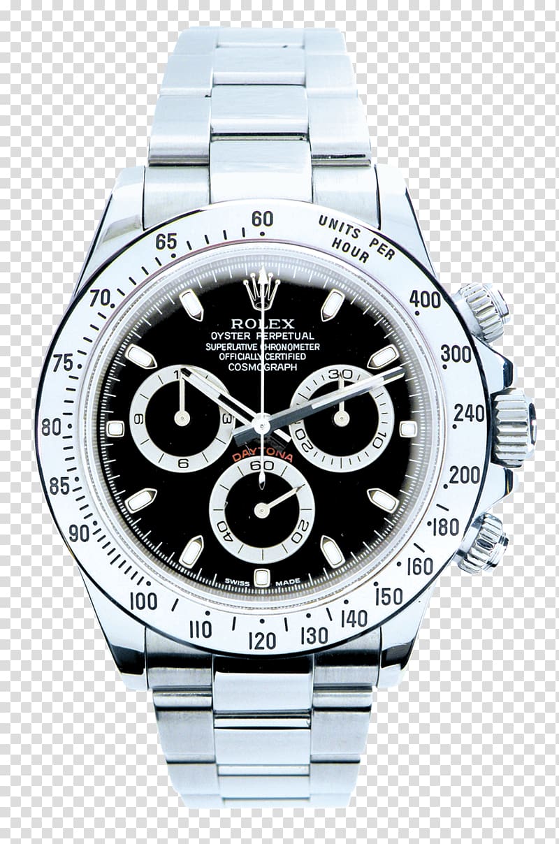 round black Rolex chronograph watch illustration, Rolex Daytona Rolex Datejust Watch Jewellery, Clock transparent background PNG clipart