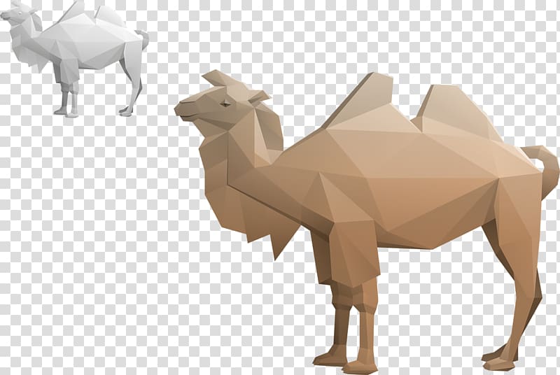 Dofus Paper Origami Animal, Camel perspective transparent background PNG clipart