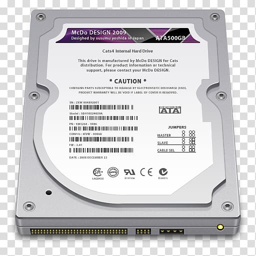 McDo Design 2009 ATA500GB internal hard drive, data storage device electronic device hard disk drive computer component, Internal Drive 640GB transparent background PNG clipart