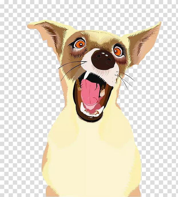 Dog Drawing, Cartoon hand painted surprised puppy transparent background PNG clipart