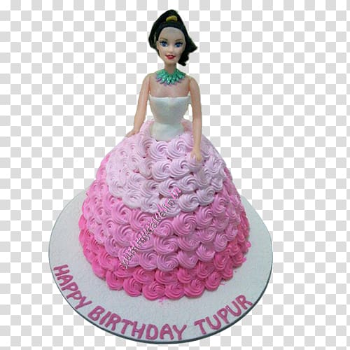 Birthday cake Princess cake Bakery Black Forest gateau Wedding cake, princess barbie transparent background PNG clipart