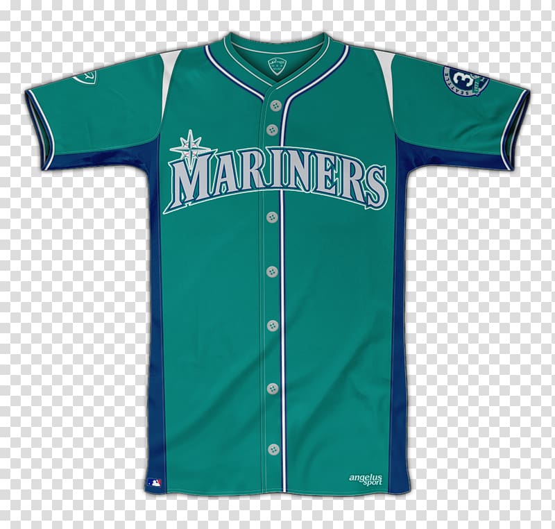 Sports Fan Jersey T-shirt Baseball uniform Sleeve, Seattle Mariners transparent background PNG clipart