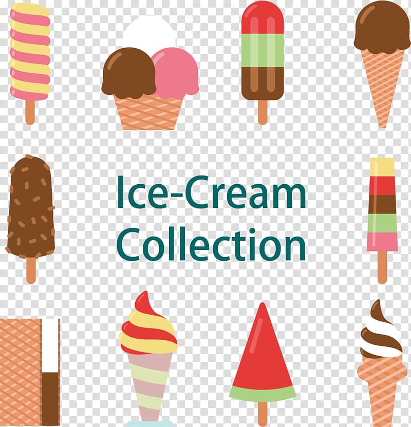 Ice cream cone Ice pop, painted cream ice cream popsicles transparent background PNG clipart
