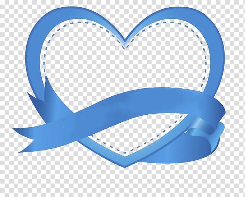 blue love ribbon transparent background PNG clipart