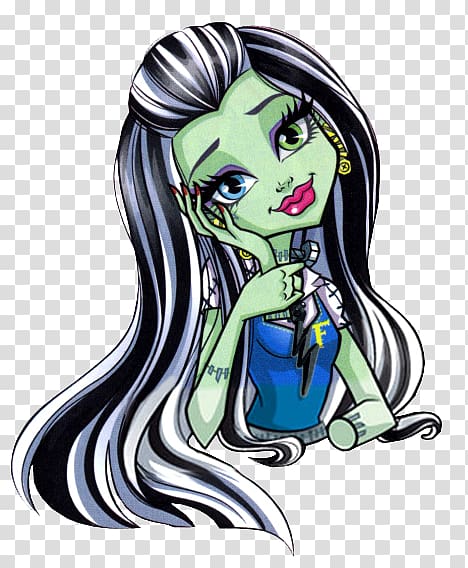 Frankie Stein Monster High Doll Barbie School, doll transparent background PNG clipart