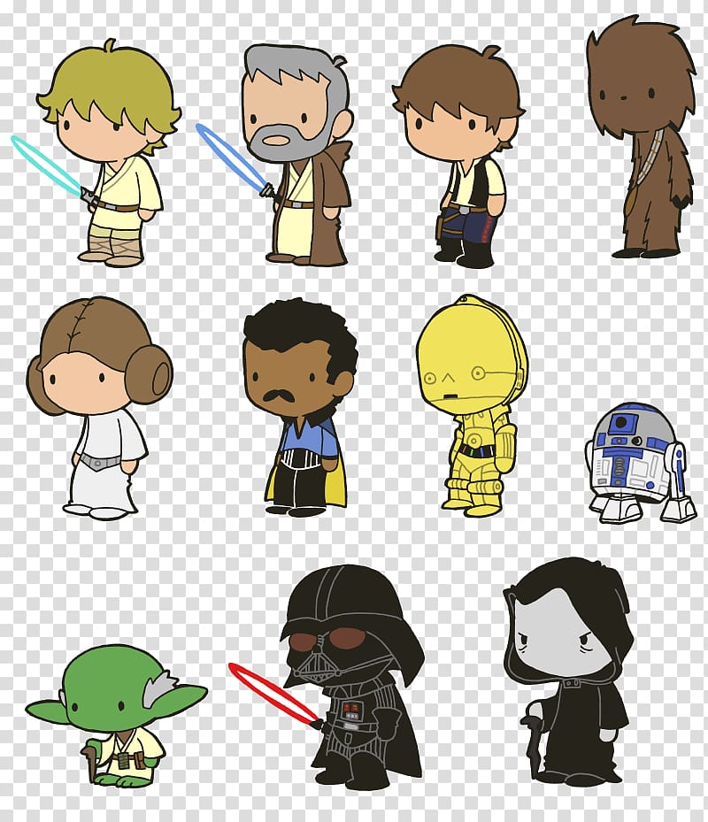 Leia Organa Han Solo Chewbacca Star Wars Boba Fett, r2d2 transparent background PNG clipart