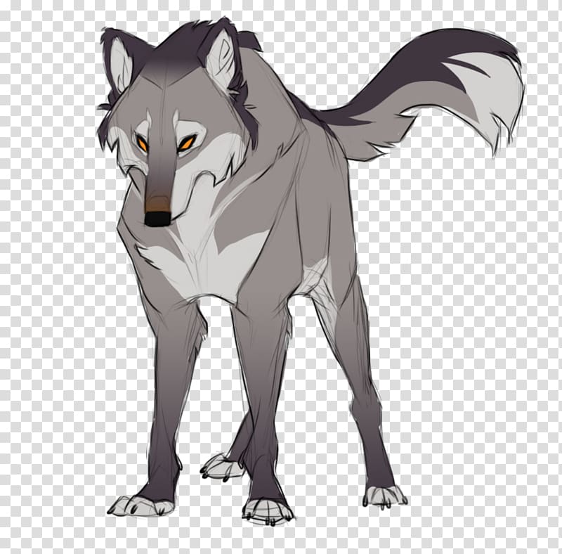 Gray wolf Drawing Cartoon Sketch, others transparent background PNG clipart