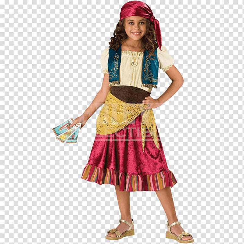 Halloween costume Romani people Fortune-telling Child, Medieval female transparent background PNG clipart