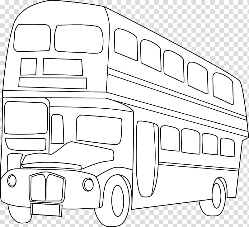 Double-decker bus Drawing Line art , bus transparent background PNG clipart