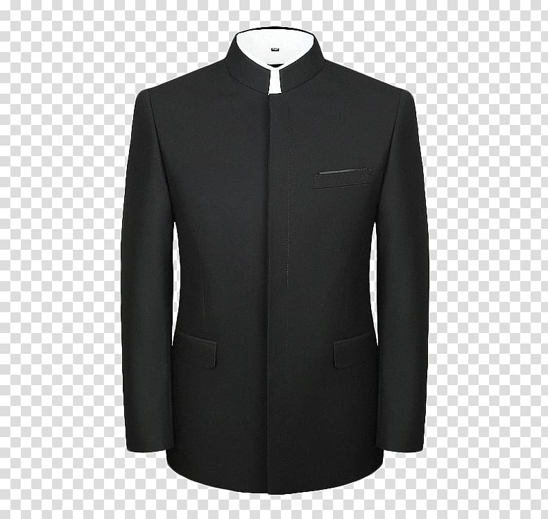 black zip-up jacket, Mao suit Clothing Formal wear Collar, Men\'s Dress transparent background PNG clipart
