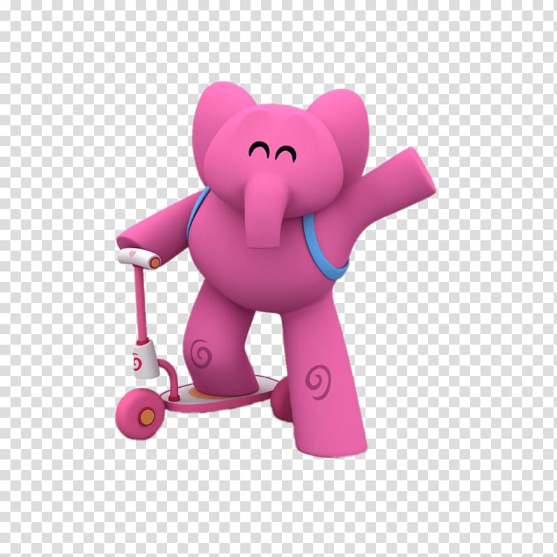 pink pig with kick stroller , YouTube Animation, pocoyo transparent background PNG clipart