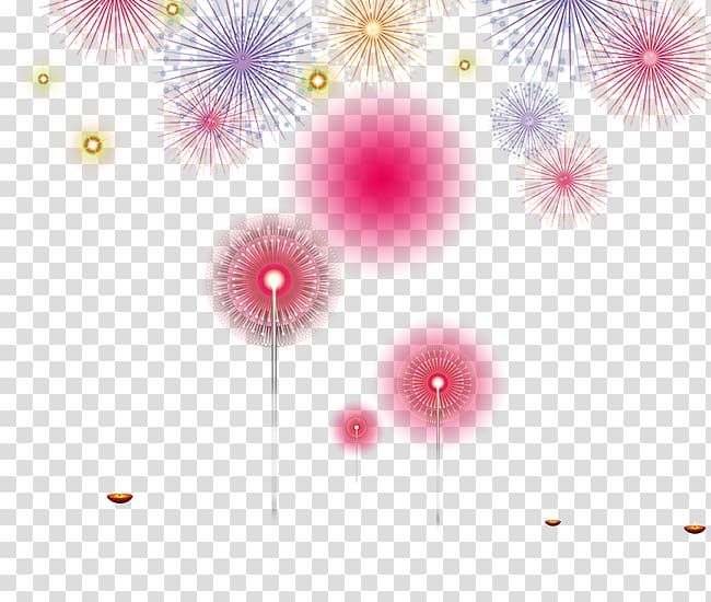 Petal Circle Computer Pattern, Bright colored fireworks transparent background PNG clipart