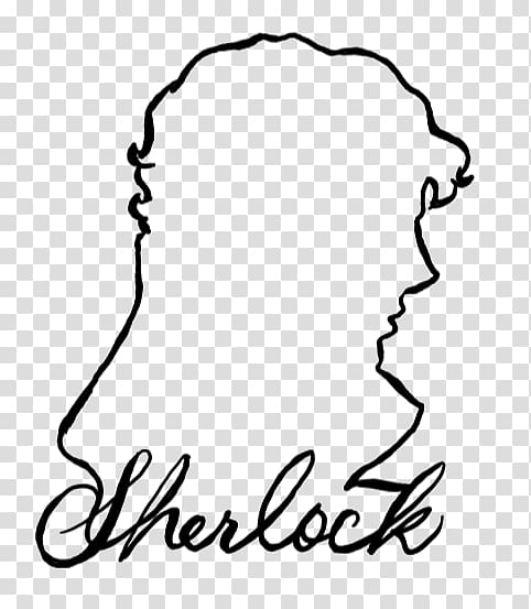 Sherlock Holmes Poster Silhouette Drawing Art, Silhouette transparent background PNG clipart