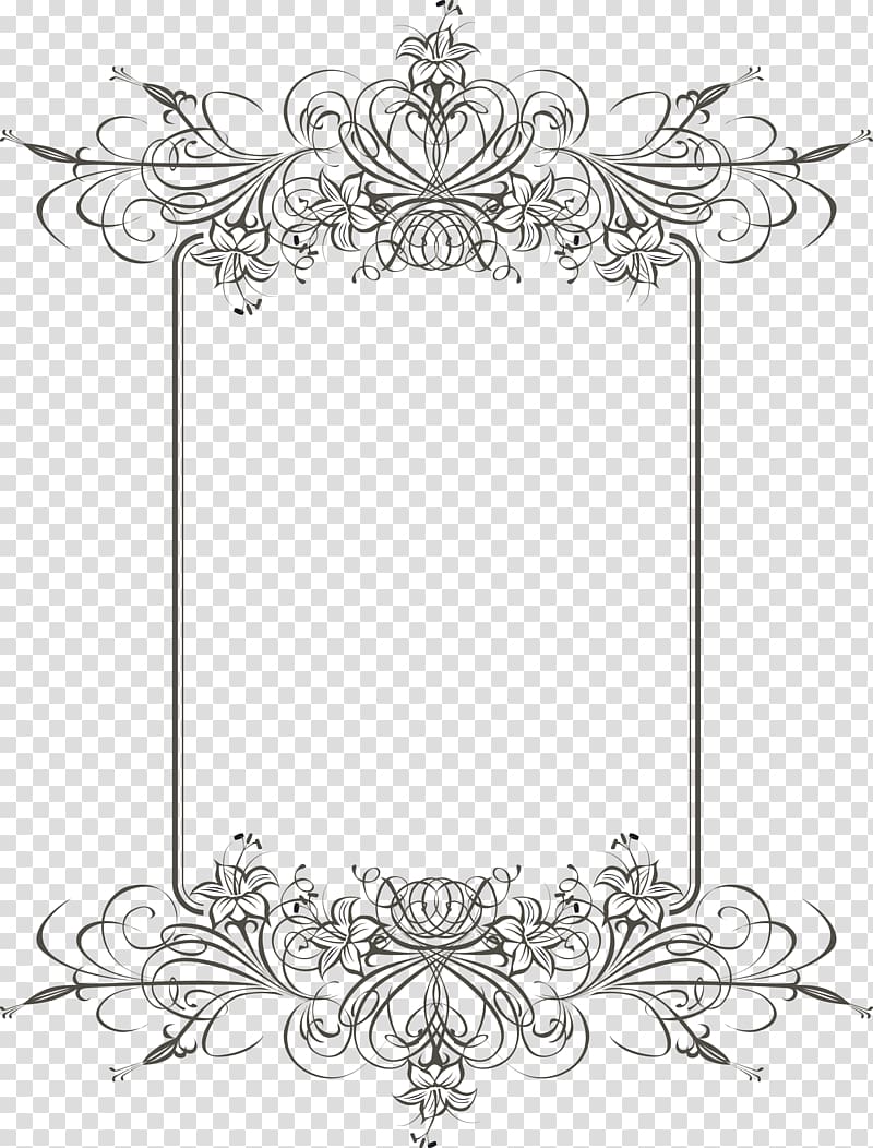 gray and white floral frame boarder illustration, Encapsulated PostScript Cdr, Lace Boarder transparent background PNG clipart