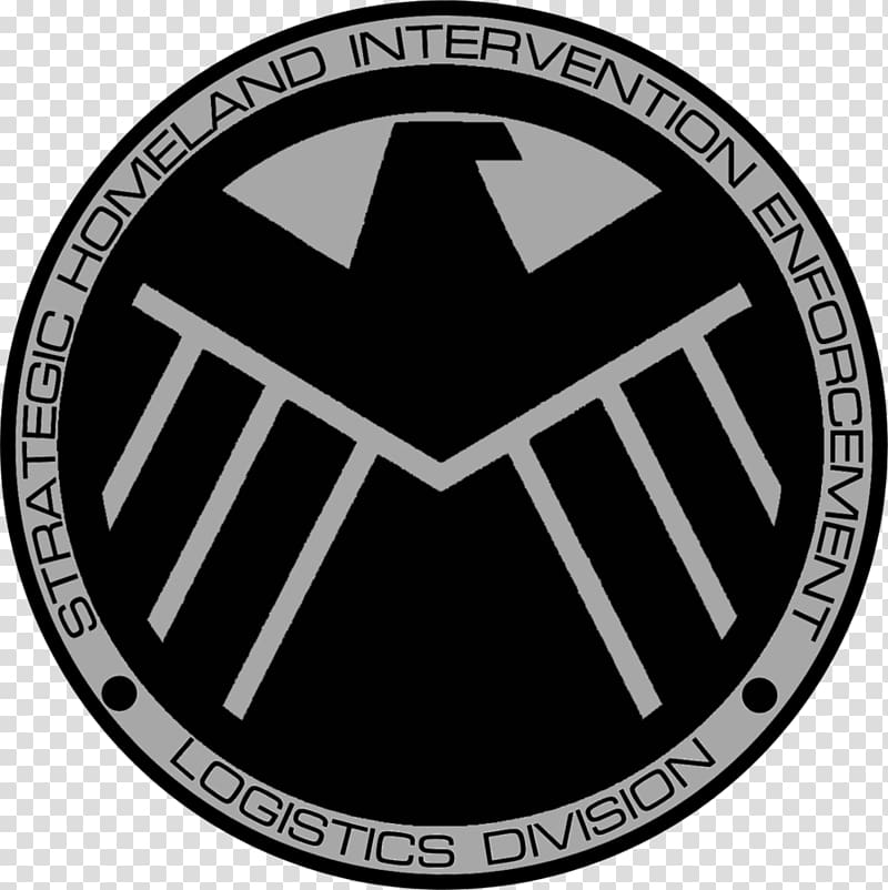 black and gray Strategic Homeland Intervention Enforcement Logistics Division badge, Phil Coulson Iron Man S.H.I.E.L.D. Logo Marvel Cinematic Universe, Drawing Shield Marvel Icon transparent background PNG clipart