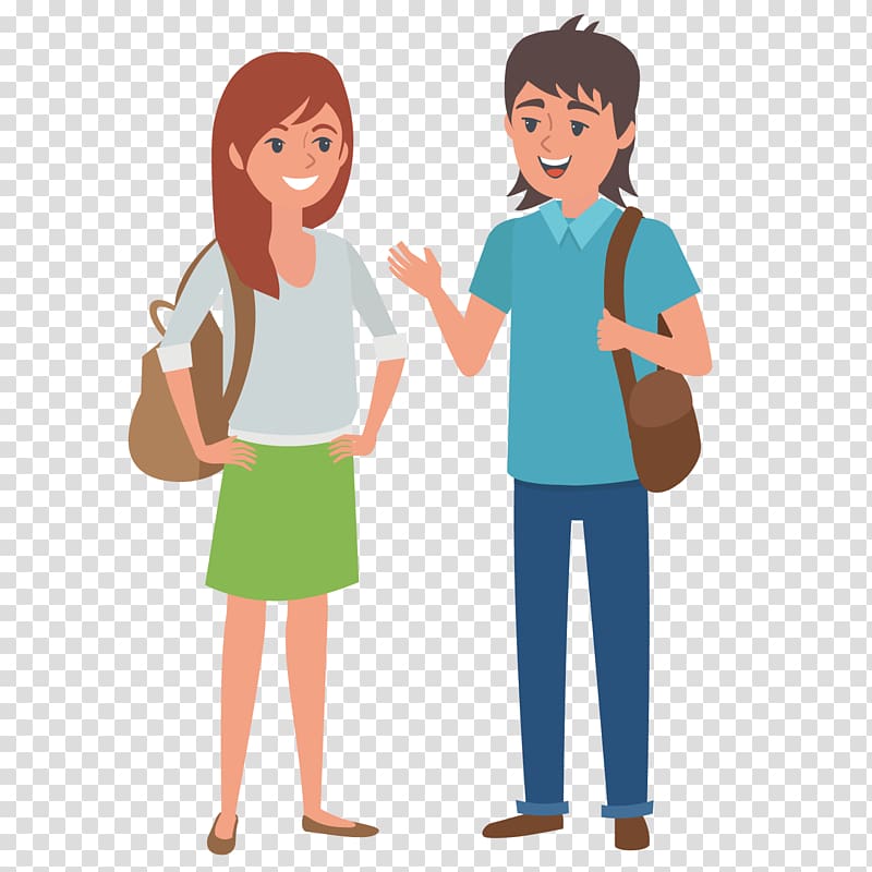 female and male avatars illustration, International student Illustration, Exchange of men and women transparent background PNG clipart