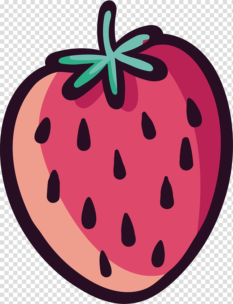 Pink Sticker art , Pink strawberry transparent background PNG clipart