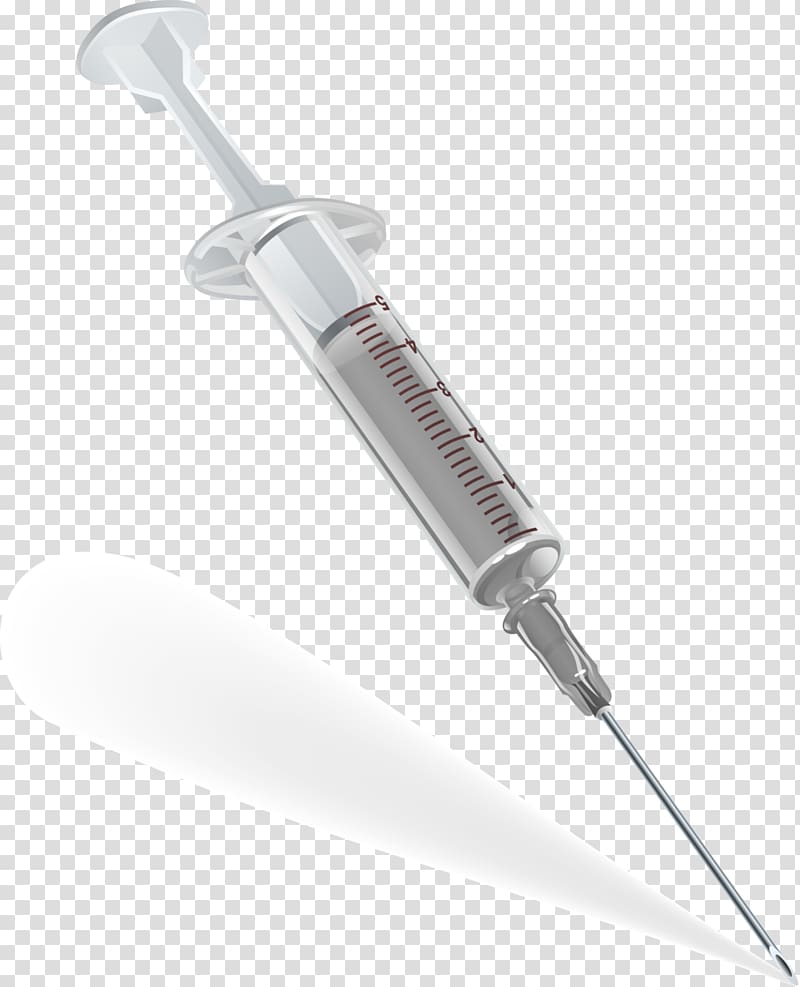 Syringe Injection Hypodermic needle Tetanus vaccine, syringe transparent background PNG clipart