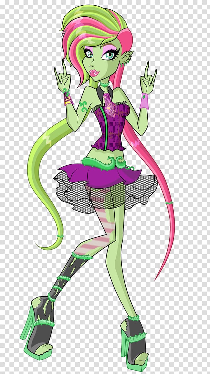 Monster High Doll Venus flytrap Drawing, venus transparent background PNG clipart