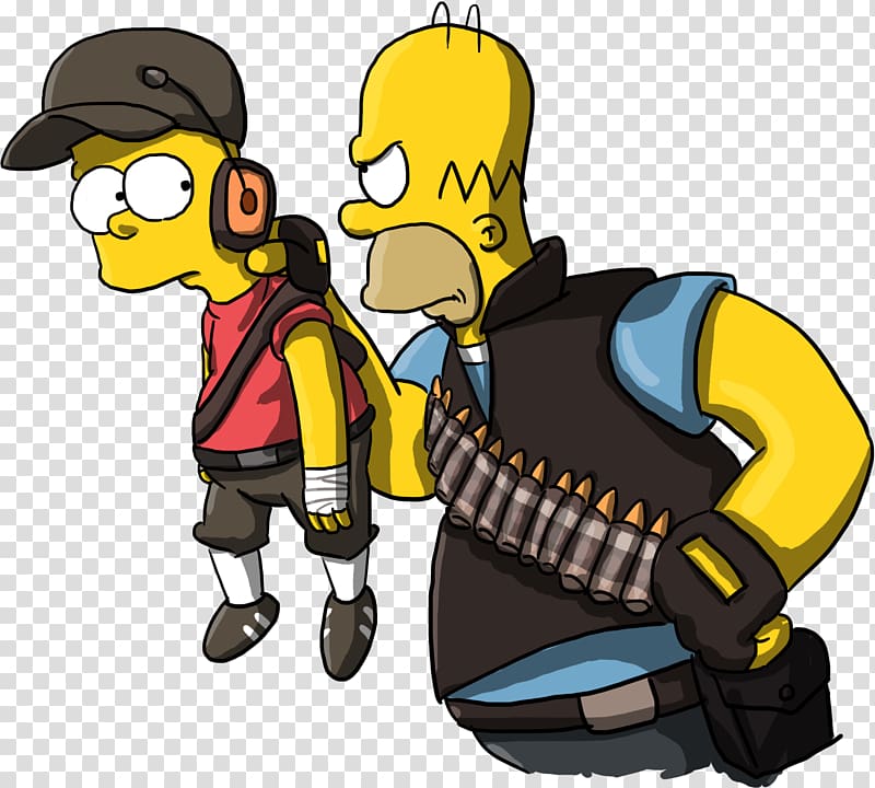 Team Fortress 2 Moe Szyslak Maggie Simpson Bart Simpson Marge Simpson, simpsons transparent background PNG clipart