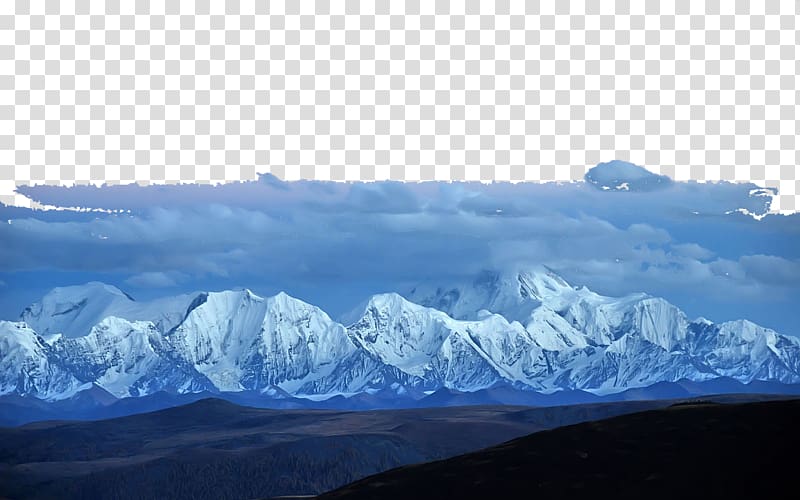 Mount Gongga Mountain Poster, Four Chuan Gongga Mountain Snowy five transparent background PNG clipart