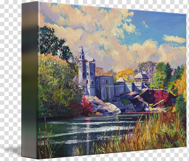 Belvedere Castle Painting Canvas print Art, painting transparent background PNG clipart