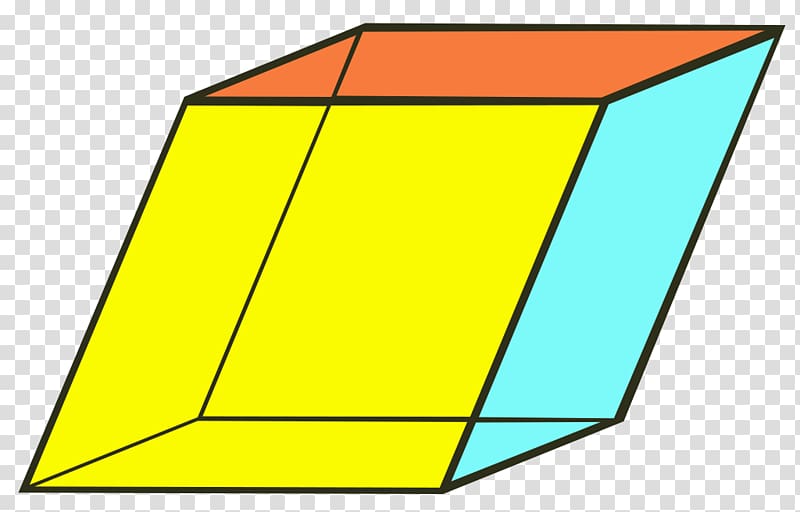 Rhombohedron Parallelepiped Rhombus Hexahedron Geometry, cube transparent background PNG clipart