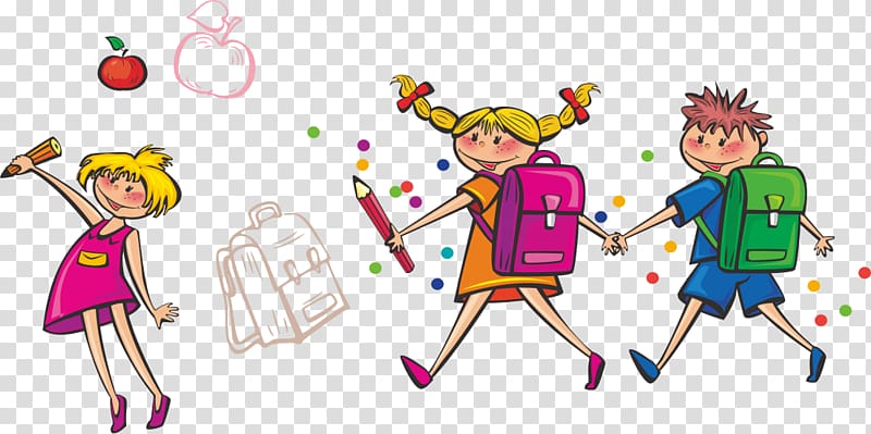 Utiel National Primary School Academic year First day of school, Carrying a bag of children transparent background PNG clipart