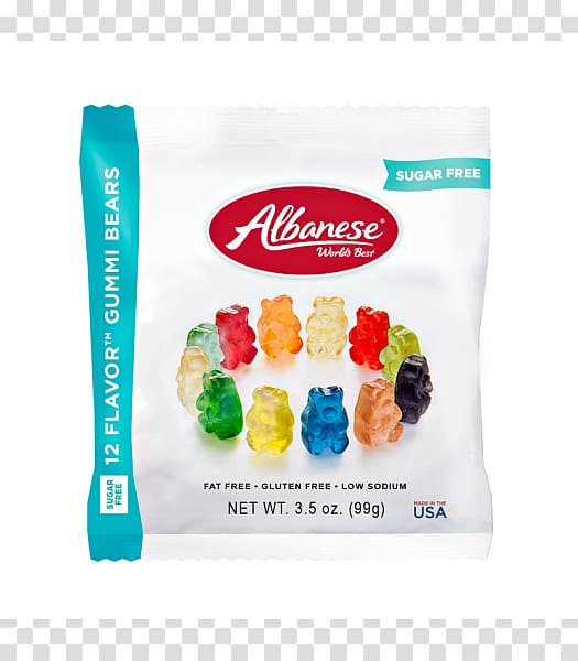 Gummi candy Gummy bear Sour Flavor Albanese, candy transparent background PNG clipart