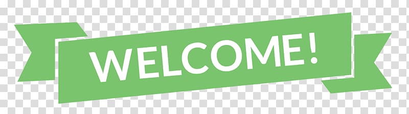welcome signage , Green Welcome Banner transparent background PNG clipart