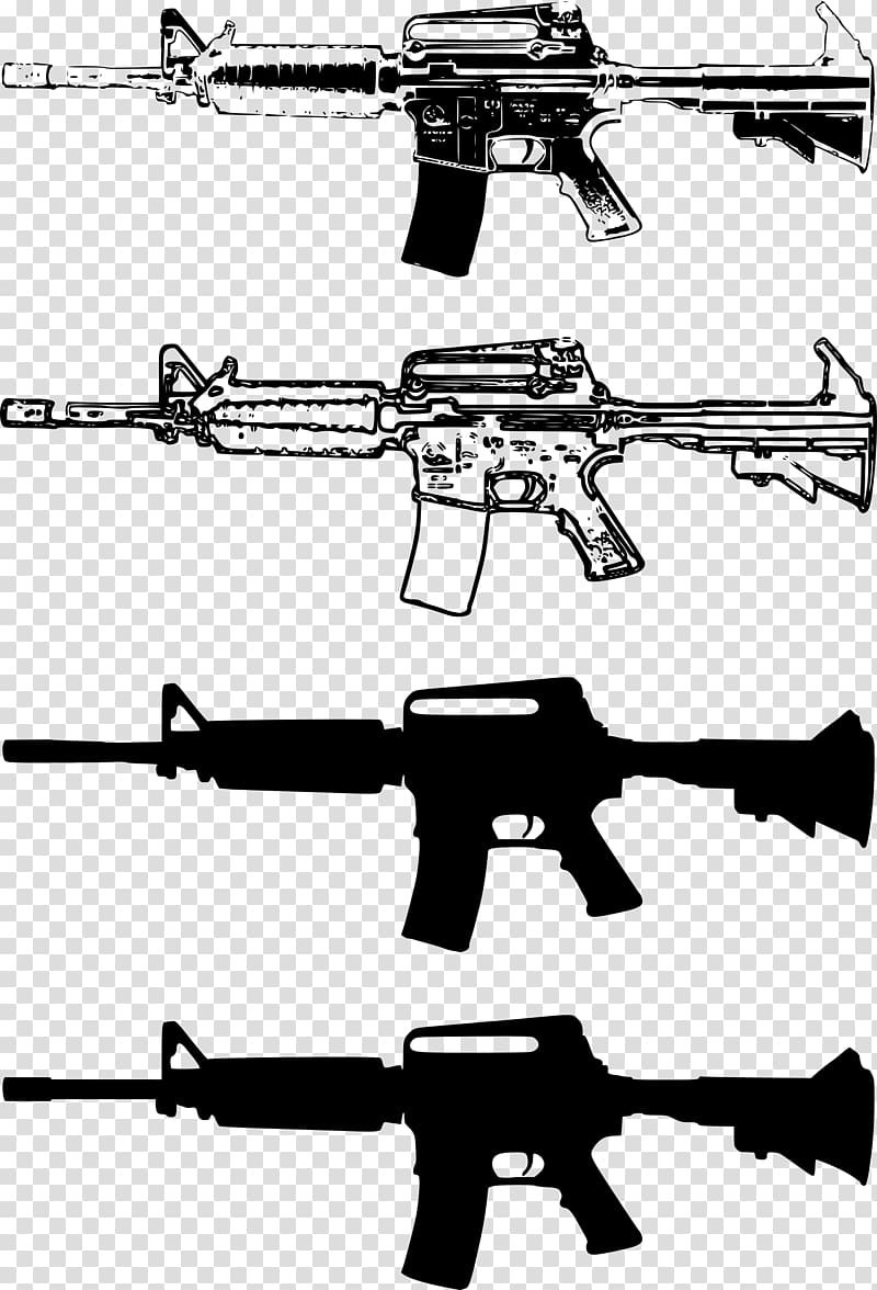 Airsoft Guns M4 carbine Weapon Rifle, weapon transparent background PNG clipart