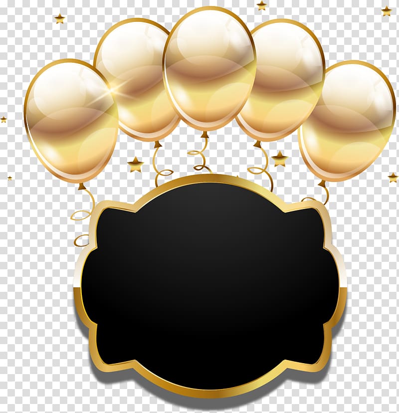 black and beige balloon , Balloon Gold Adobe Illustrator, balloon transparent background PNG clipart