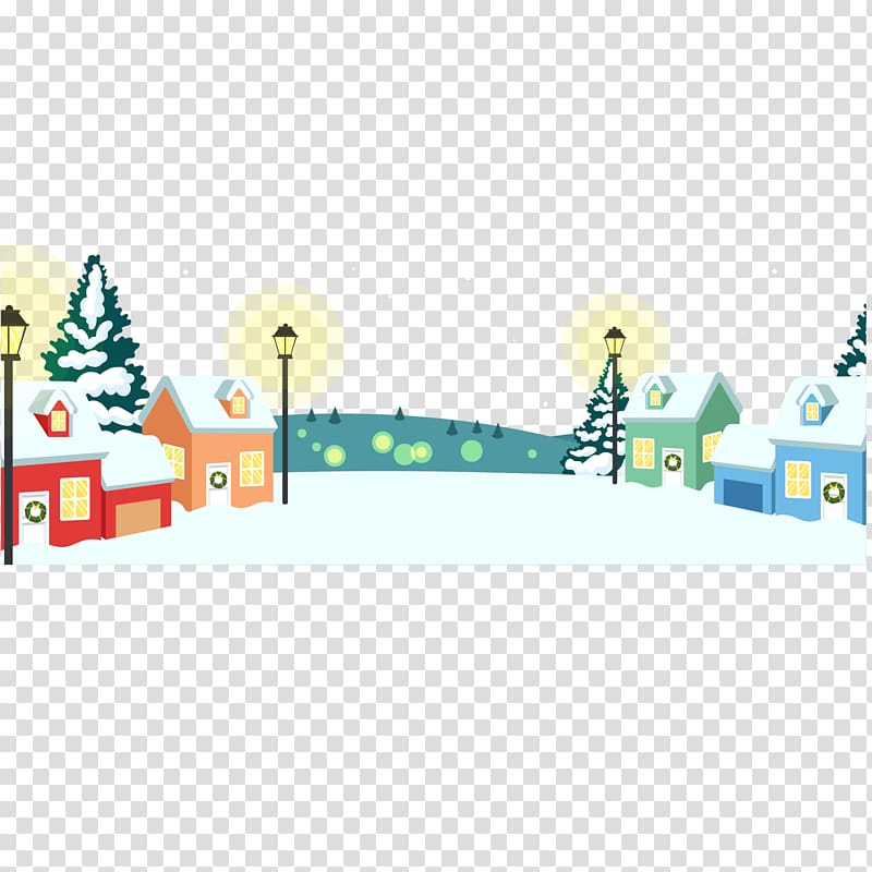 Christmas village, Christmas Snow Village transparent background PNG clipart