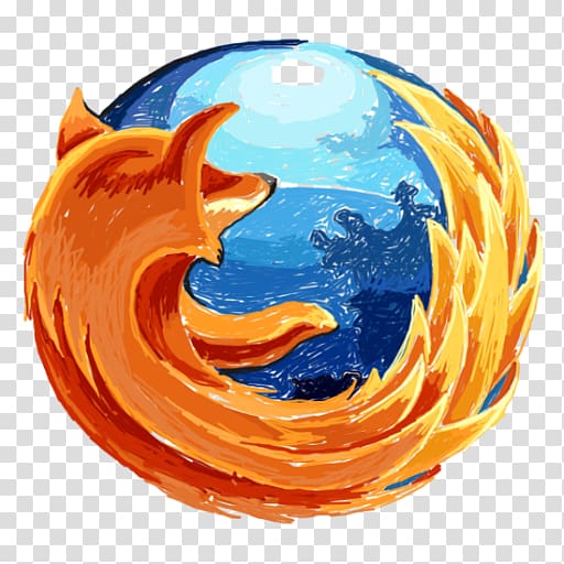 globe illustration, orange sphere circle, Firefox transparent background PNG clipart