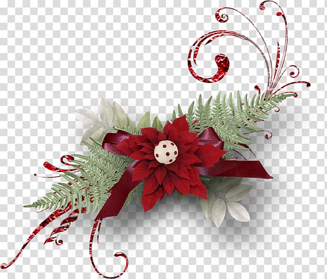 Christmas ornament Floral design Scrapbooking , christmas transparent background PNG clipart
