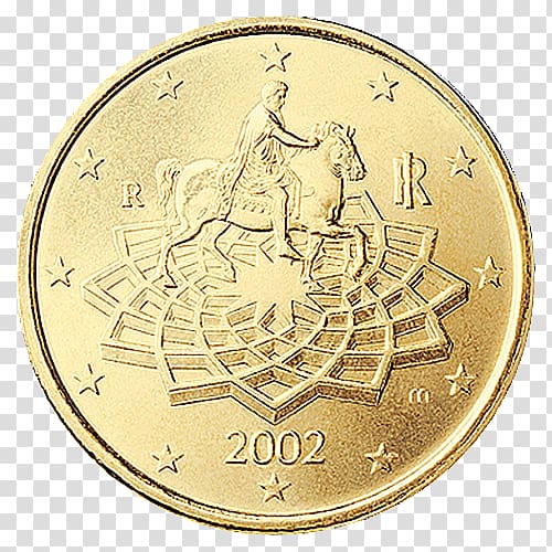 Italy Italian euro coins 50 cent euro coin 1 cent euro coin, italy transparent background PNG clipart