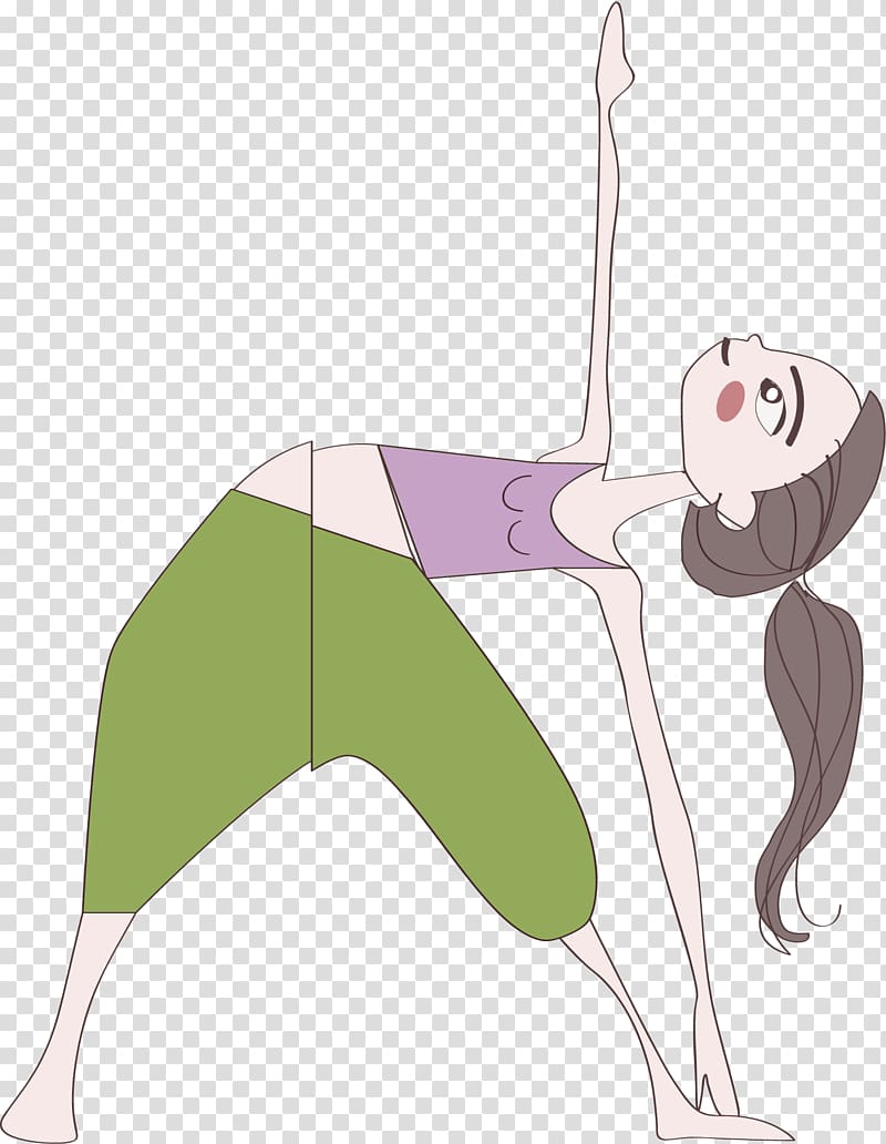 Cartoon Designer Illustration, Cartoon Creative Yoga Chart transparent background PNG clipart