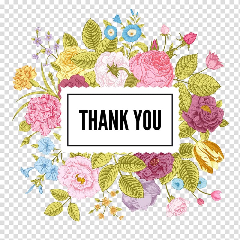 free flowers thank you graphic