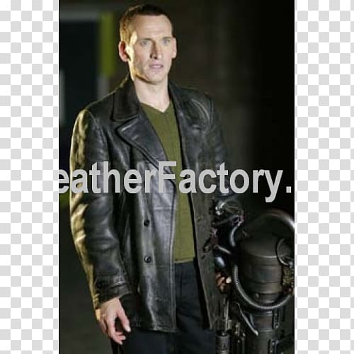 Christopher Eccleston Ninth Doctor Doctor Who Rose Tyler, real leather transparent background PNG clipart
