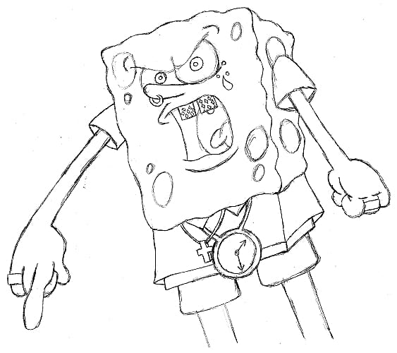 gangster patrick drawing