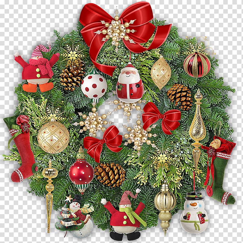 Christmas ornament Advent wreath Ded Moroz New Year, christmas transparent background PNG clipart