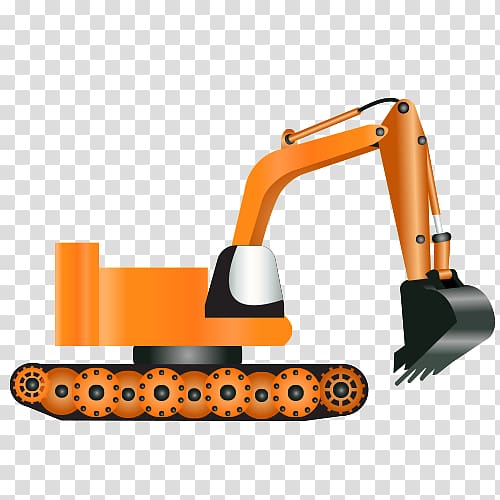 Excavator Heavy equipment Icon, Cartoon excavator transparent background PNG clipart