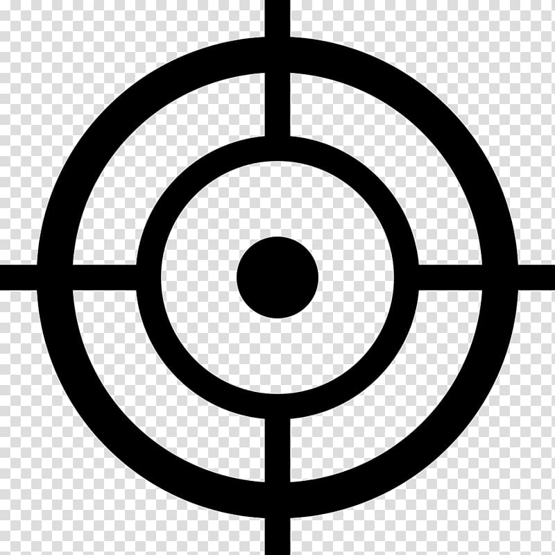 black target , Reticle Computer Icons Shooting target Telescopic sight, shooting target transparent background PNG clipart