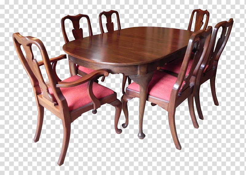 Table Chair Dining room Matbord Queen Anne style furniture, table transparent background PNG clipart