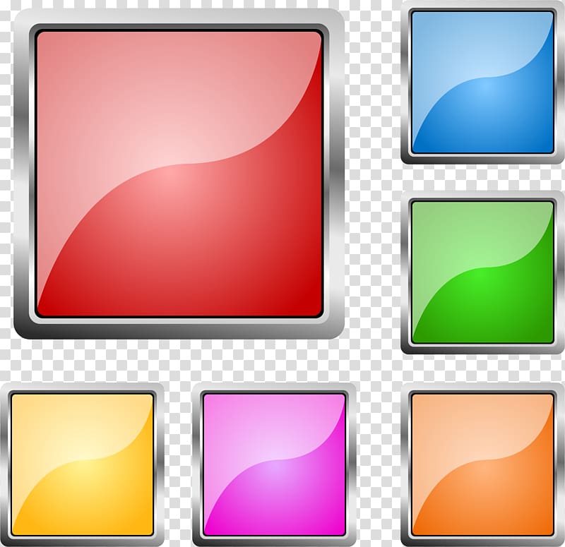 Button Computer Icons , Square Button transparent background PNG clipart