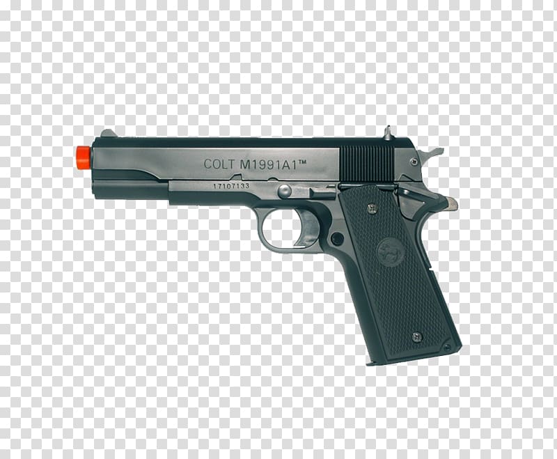 M1911 pistol Airsoft Guns Colt\'s Manufacturing Company Firearm, weapon transparent background PNG clipart