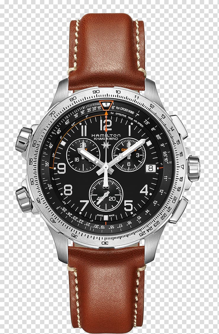Hamilton Men\'s Khaki Aviation X-Wind Auto Chrono Hamilton Watch Company Chronograph Hamilton Khaki Aviation Pilot Quartz, watch transparent background PNG clipart