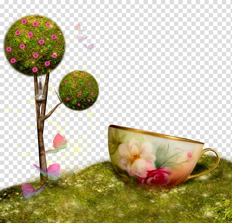 Tree , Colorful Cup transparent background PNG clipart