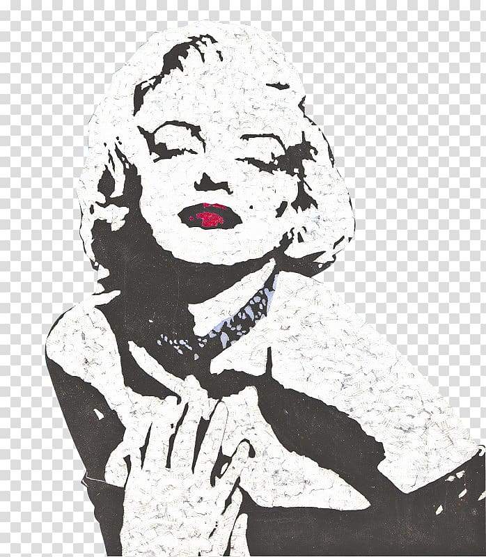 Poster Pop art Painting Celebrity, Monroe eyes closed slightly ...