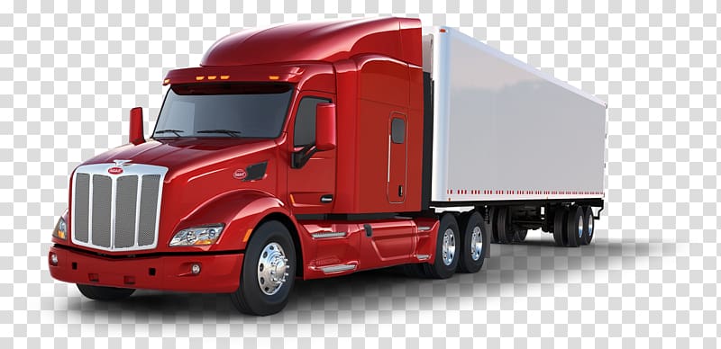 red freight truck , Peterbilt Car Tesla Semi Semi-trailer truck, truck transparent background PNG clipart